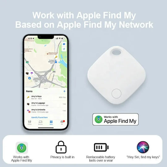 RSH Smart Tag Apple Find My White