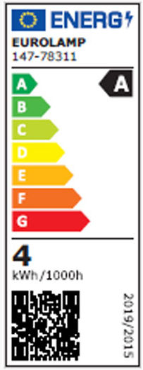 Eurolamp LED Bulb 4W for Socket E27 and Shape A60 Warm White 840lm