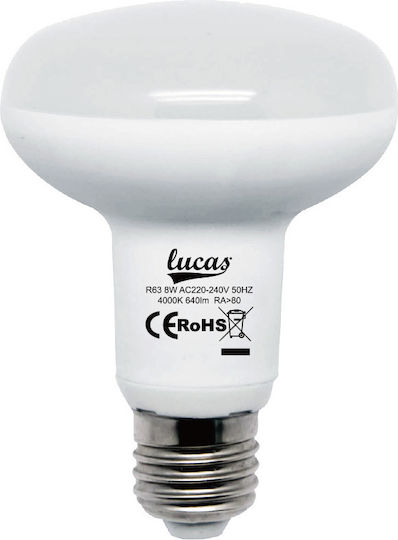 Lucas LED-Lampe 7W für Fassung E27 und Form R63 Warmes Weiß 730lm