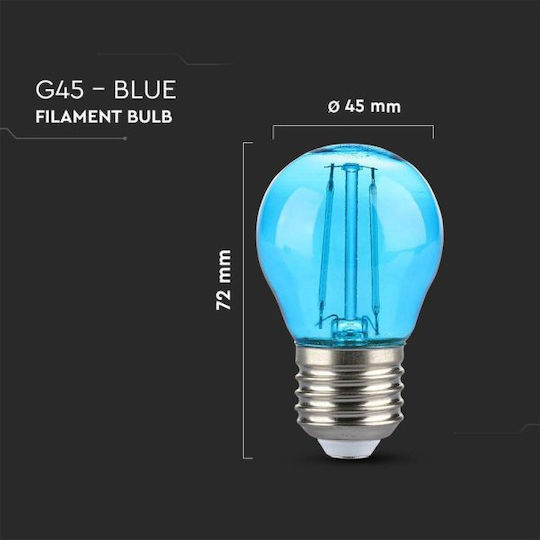 V-TAC LED-Lampe 2W 72mm für Fassung E27 und Form G45 Rot 60lm