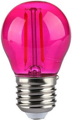 LED-Filamentlampe 2W E27 G45 60lm 3000K Pink 217410