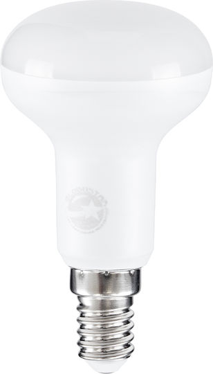 GloboStar Λάμπα LED 65W 89mm για Ντουί E14 και Σχήμα R50 Ψυχρό Λευκό 790lm
