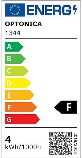 Optonica LED Bulb 3.5W 78mm for Socket E27 and Shape G45 Cool White 300lm