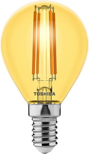 Toshiba LED Bulb 4.5W for Socket E14 and Shape G45 Yellow DELS-FGY44P5Y4AF11