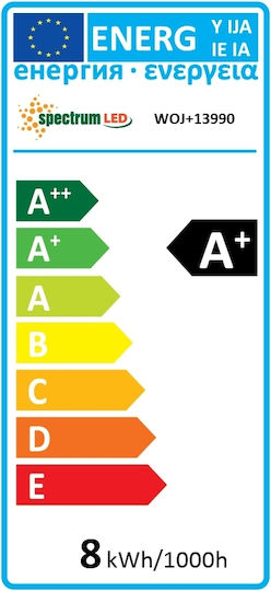 Spectrum Λάμπα LED 8W για Ντουί E27 και Σχήμα R63 Θερμό Λευκό 710lm