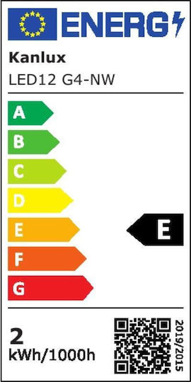 Kanlux Λάμπα LED 1.2W για Ντουί G4 Φυσικό Λευκό 170lm