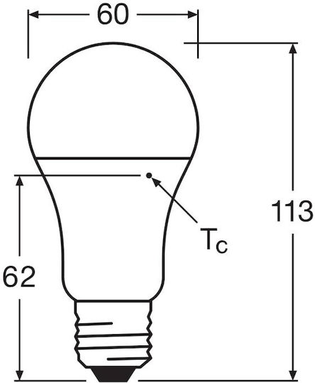 Osram LED Bulb 10W 113εκ. for Socket E27 Cool White 1055lm