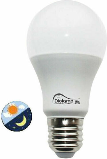 Aca Λάμπα LED 9W 112mm για Ντουί E27 και Σχήμα A60 Ψυχρό Λευκό 970lm με Φωτοκύτταρο