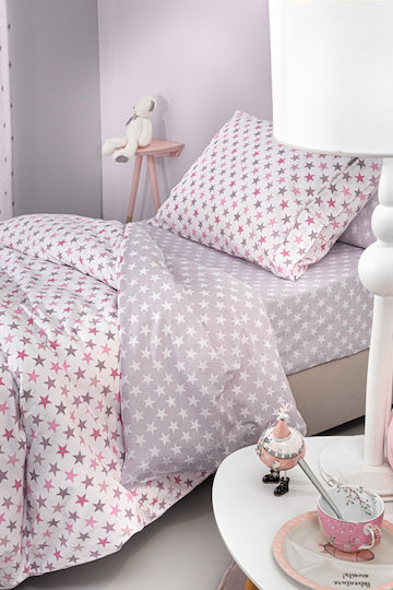 Guy Laroche Σετ Σεντόνια Μονά Βαμβακερά Cosmos Pudra 165x250cm 3τμχ
