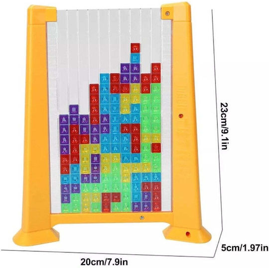 Puzzle Tetris Tangram Flippy Joc de Inteligență 70 Piese Multicolore 3D Montessori Interactiv Plastic Include Zaruri Sac de Depozitare pentru Piese Vârstă 6+ Cadru 23 X 19.8 X 5 Cm