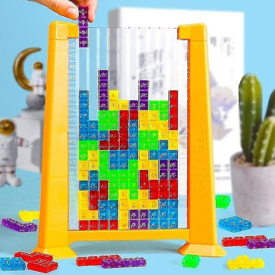 Puzzle Tetris Tangram Flippy Joc de Inteligență 70 Piese Multicolore 3D Montessori Interactiv Plastic Include Zaruri Sac de Depozitare pentru Piese Vârstă 6+ Cadru 23 X 19.8 X 5 Cm