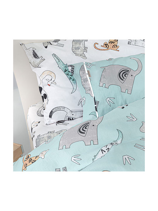 Guy Laroche Bebe Set Baby Bettlaken Für Krippe Baumwolle Aqua, Aqua Grau Türkis 115x170cm 3Stück