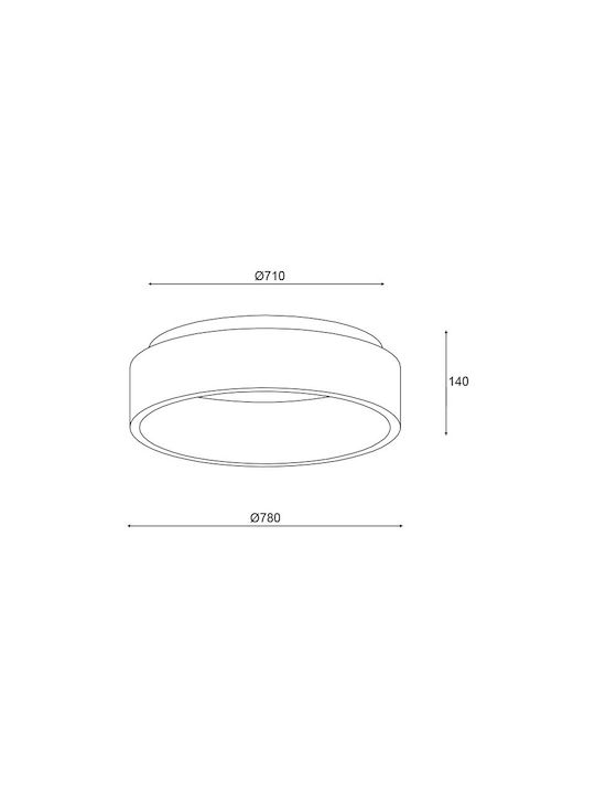 Aca Apollo Πλαφονιέρα 78εκ. LED Aca Apollo Πλαφονιέρα 78εκ. LED