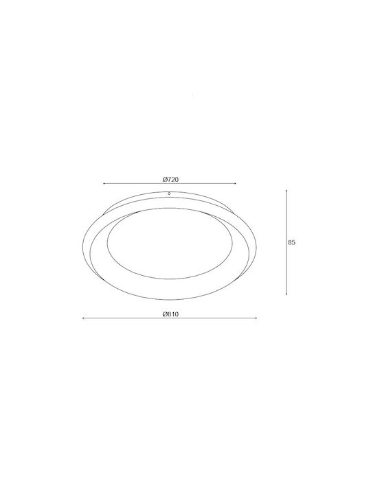 Aca Ceiling Mount Light 81pcs White with Integrated LED