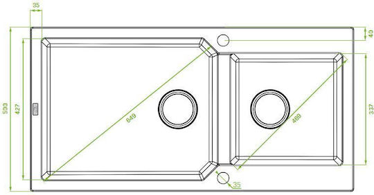 Laveo SPM B209 Ένθετος από Συνθετικό Γρανίτη Μ97.5xΠ50cm Μαύρος Laveo SPM B209 Ένθετος από Συνθετικό Γρανίτη Μ97.5xΠ50cm Μαύρος