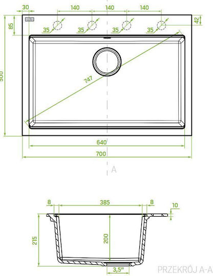 Laveo SBT 4107 Ένθετος από Συνθετικό Γρανίτη Μ50xΠ70cm Μπεζ Laveo SBT 4107 Ένθετος από Συνθετικό Γρανίτη Μ50xΠ70cm Μπεζ