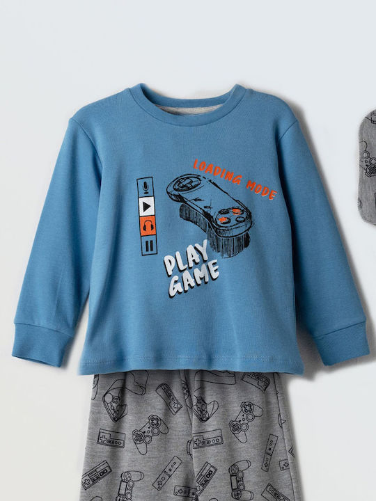 Hashtag Pijama pentru copii De iarnă De bumbac Blue