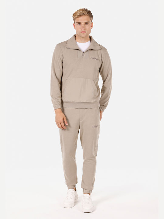 Sweatshirt Beige with Hood