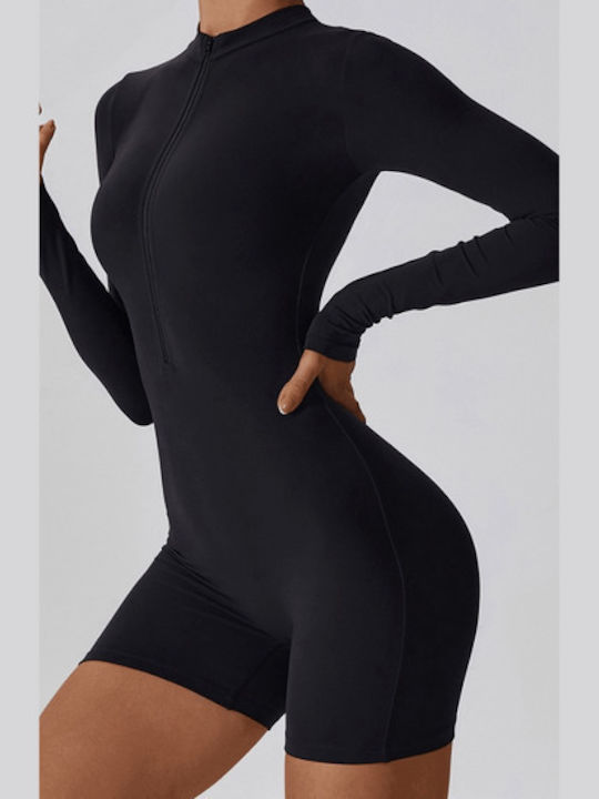 Γυναικεία Μακρυμάνικη Ολόσωμη Φόρμα Black