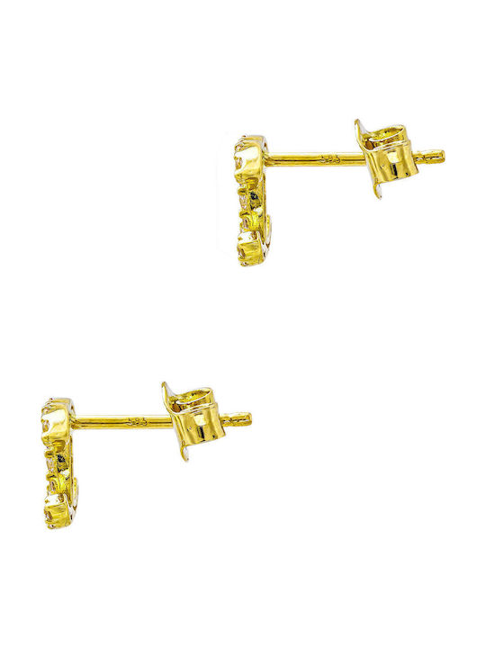 Kiriakos Gofas Комплект Обици от Злато 14K с Камъни