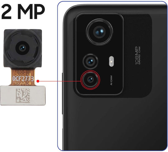 Камера с макро обектив Clappio за Xiaomi Redmi Note 11 Note 11 Pro Note 11s Черна