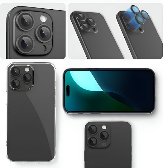 Erbord Kameraobjektiv Schwarz für (iPhone 16 Pro, iPhone 16 Pro Max)