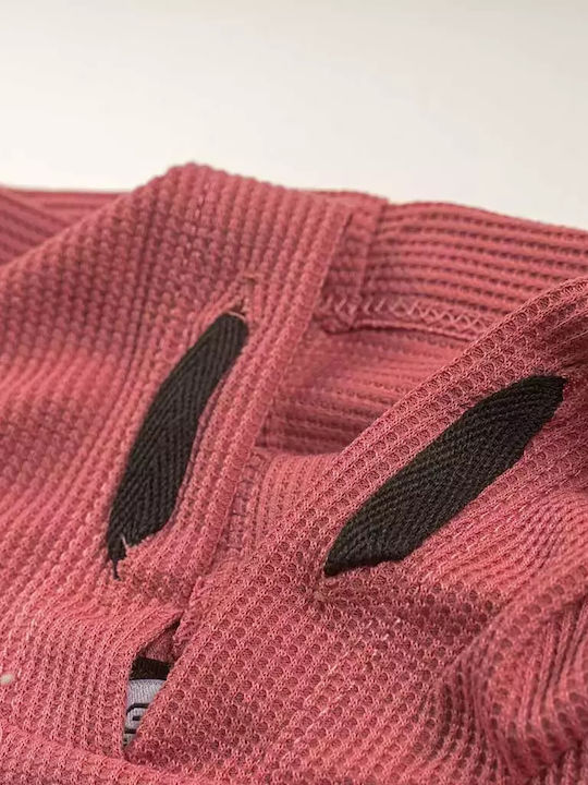 Kids Sweatshirt with Hood and Pockets Pink Together