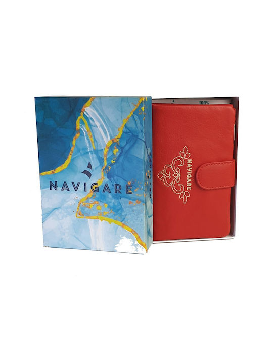 Navigare Leather Women's Wallet Cards Red