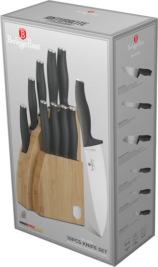 Berlinger Haus Anthracite Collection Set Cuțite Cu Bază Din Oțel Inoxidabil 9 Bucăți