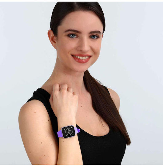 Morellato M-01 Edelstahl Smartwatch mit Pulsmesser (Lila)