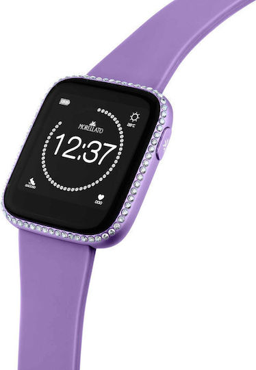 Morellato M-01 Edelstahl Smartwatch mit Pulsmesser (Lila)