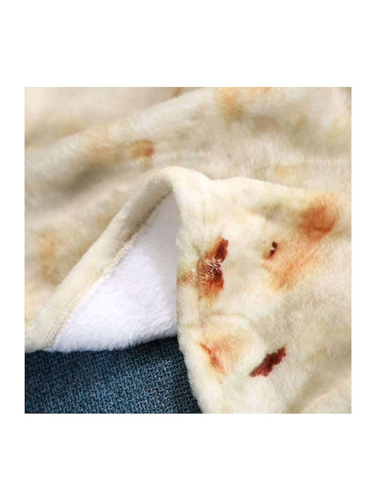 Flannel Blanket Flippy Hat Set Envelope Shape Newborns Polyester Material 85 Cm Cream