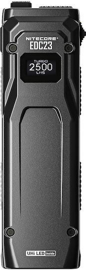 NiteCore Rechargeable Flashlight LED IP68 with Maximum Brightness 2500lm EDC23 UHI Black
