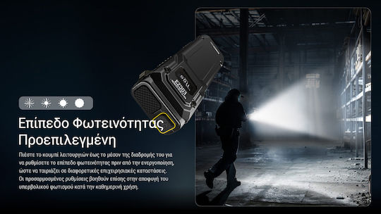 NiteCore Rechargeable Flashlight LED IP68 with Maximum Brightness 2500lm EDC23 UHI Black