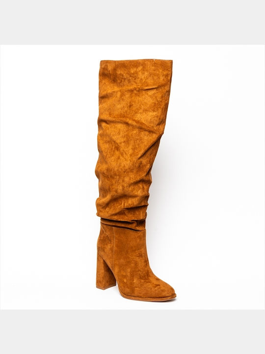 Miss Belgini Suede Women's Boots Brown