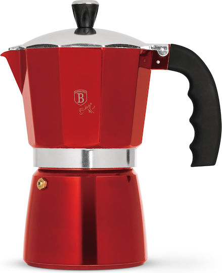 Burgundy Metallic Line Coffee Maker 9 Cups Berlinger Haus Bh 8583 450 Ml Red