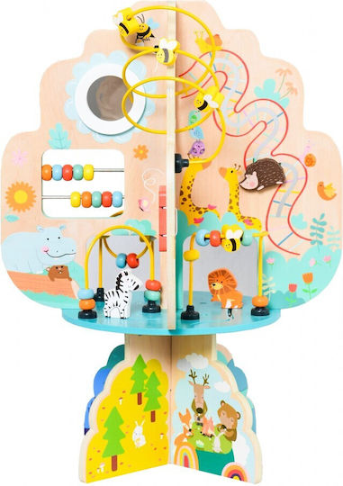 Moni Baby Aktivitätsspielzeug Activity Tree aus Holz für 24+ Monate
