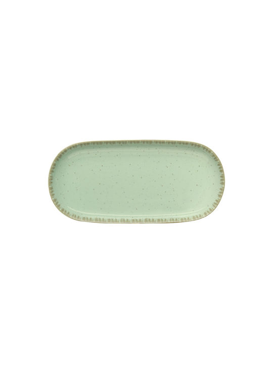 Dot Πιάτο Ρηχό Οβάλ από Πορσελάνη Πράσινο 25x25cm
