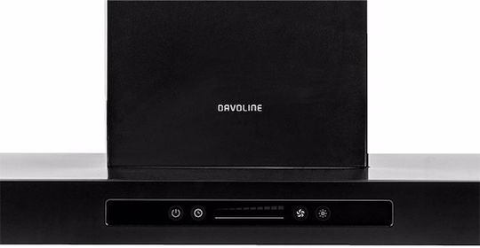 Davoline Raven Pro Απορροφητήρας Καμινάδα 90cm Μαύρος