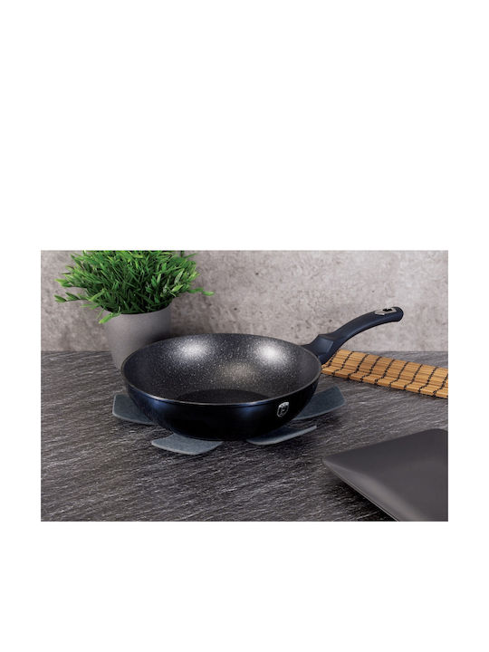 Berlinger Haus Metallic Line Aquamarine Edition Уок от Алуминий с Каменно Покритие 28см