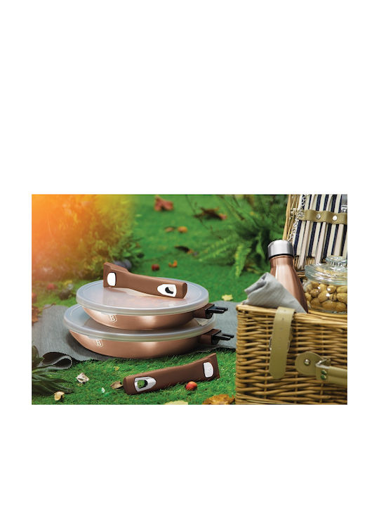 Berlinger Haus Pans Set Made of Cast Aluminum Rose Gold with Non-Stick Coating 3 Pieces