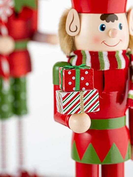 Weihnachtliche Holz Figur Elf Grün