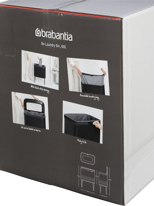 Brabantia Καλάθι Απλύτων Μεταλλικό Μαύρο