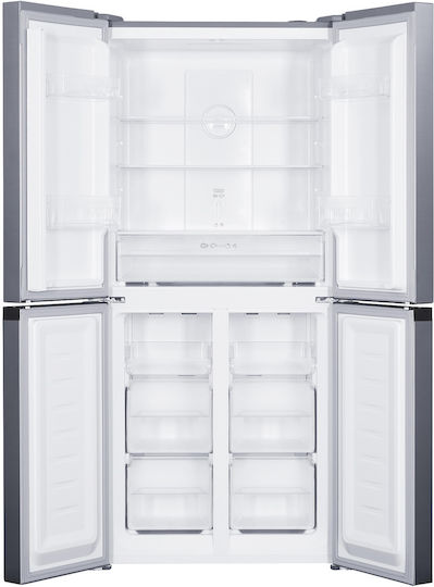Finlux Side-by-Side Refrigerator 362lt NoFrost H180xW79xD62cm Gray FFD448IX