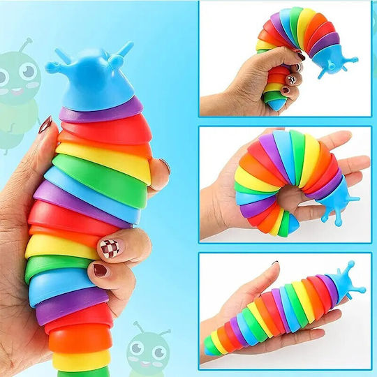 Sensorisches Stressspielzeug Flippy Fidget Toys Regenbogenraupe 18,6 cm Leuchtfunktion +3 Jahre Mehrfarbig