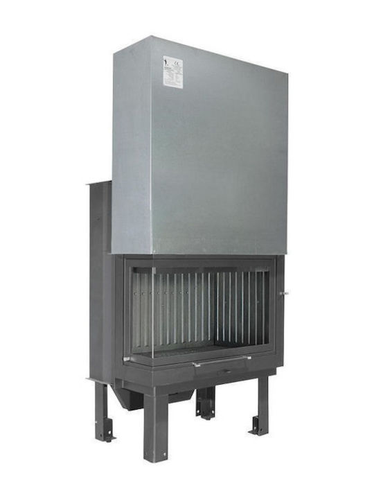 CHytiria Misailidi T-90 Corner 45-90 BG A4590CBG Right Kaminofen Holz Lüftungskanäle 25kW Rechte Ecke mit Schiebetür Geschlossenes Ausdehnungsgefäß