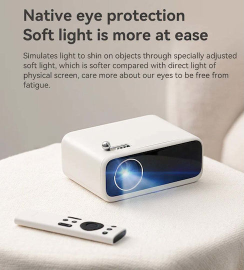 Wanbo Mini Pro Portable Mini Projector DLP (DMD) HD LED Lamp with Wi-Fi and Built-in Speakers White
