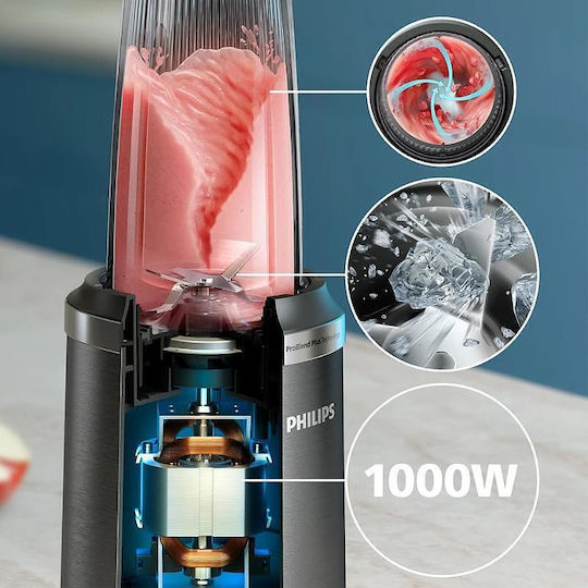 Philips 5000 Series Μπλέντερ με Κανάτα Tritan 300 ml 1000W Γκρι