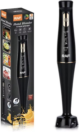 Raf Hand Blender with Plastic Rod 800W Black