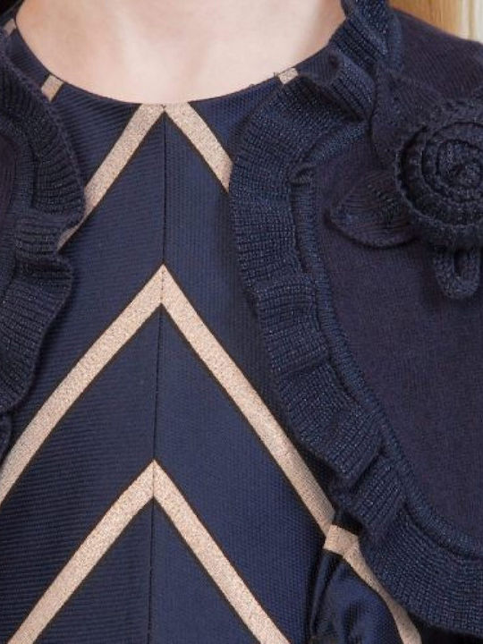Kids Bolero Knitted Navy Blue